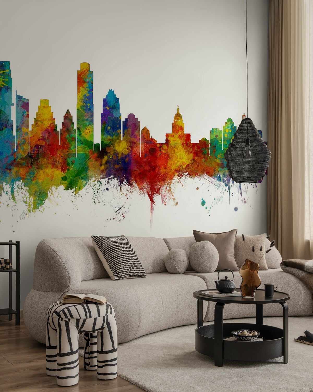 Artistic Wallpaper Installation Austin
